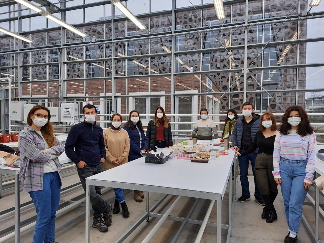 Burak Tunçbaş defended his thesis and we celebrated in the greenhouse