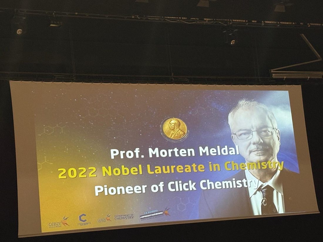 Nobel laureate Morten Meldal gave a seminar at the Congress Center