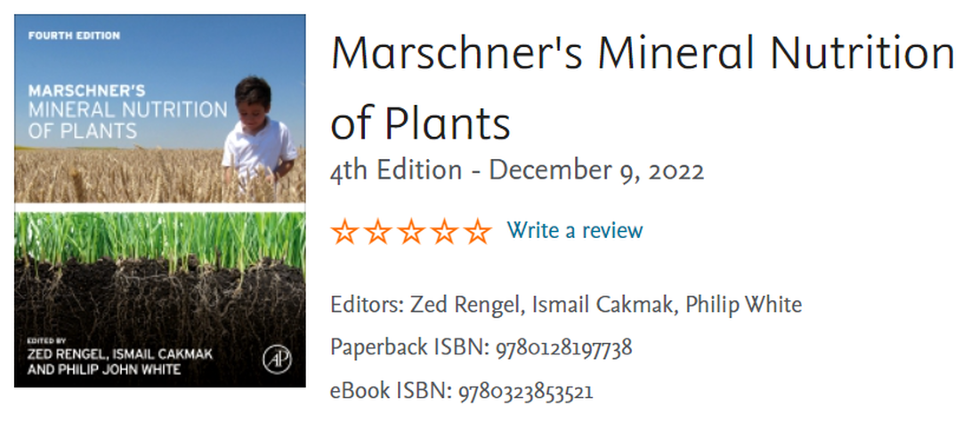 Our contributions to the fourth edition of Marschner's Mineral Nutrition of Plants
